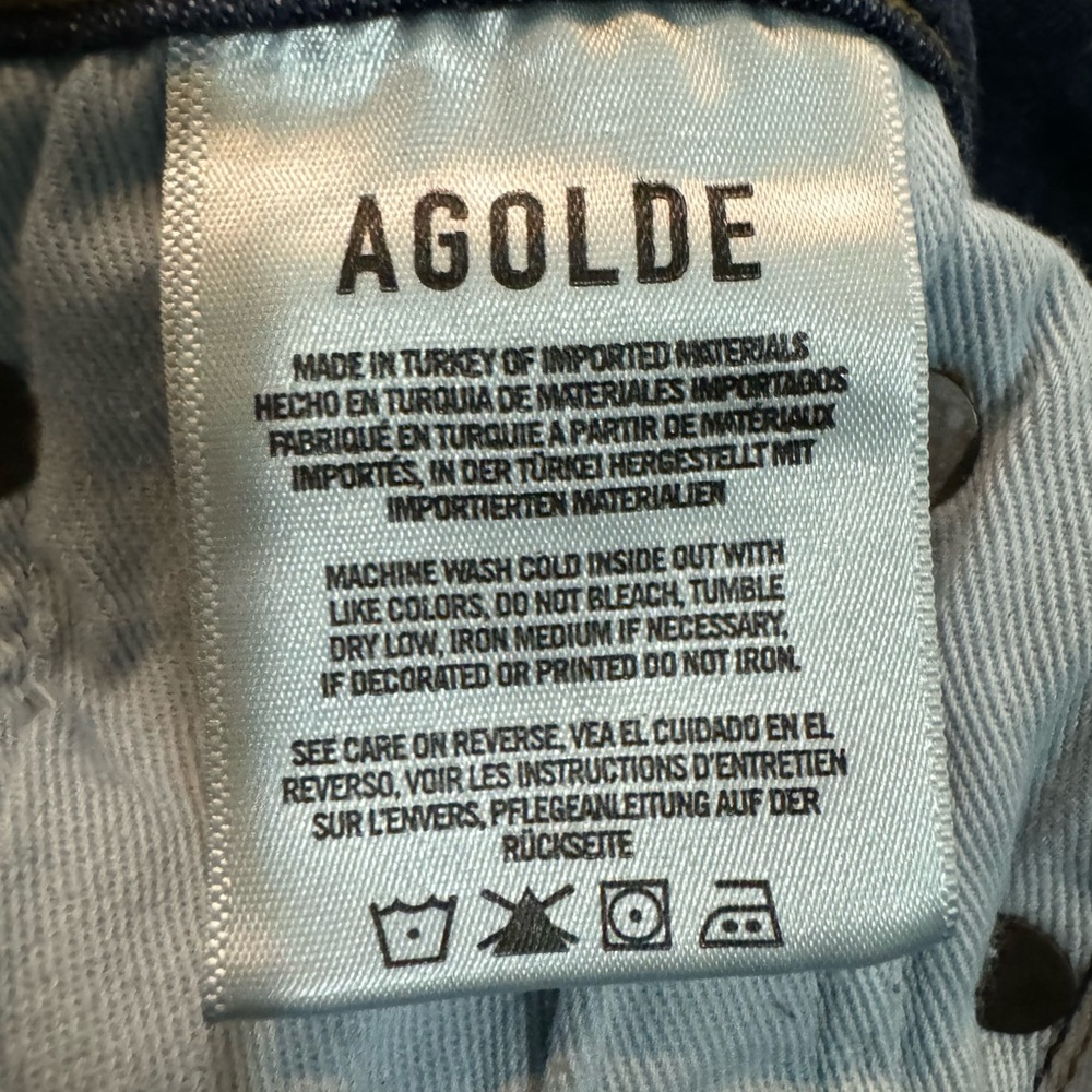 Agolde Women's Skinny Jeans - Dark Blue - Picture 6 of 6